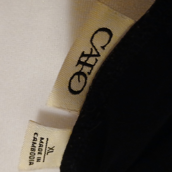 Women's Cato XL Shirred Layered Ruffles Sleeveless Tank Blouse Black & White - Picture 7 of 10